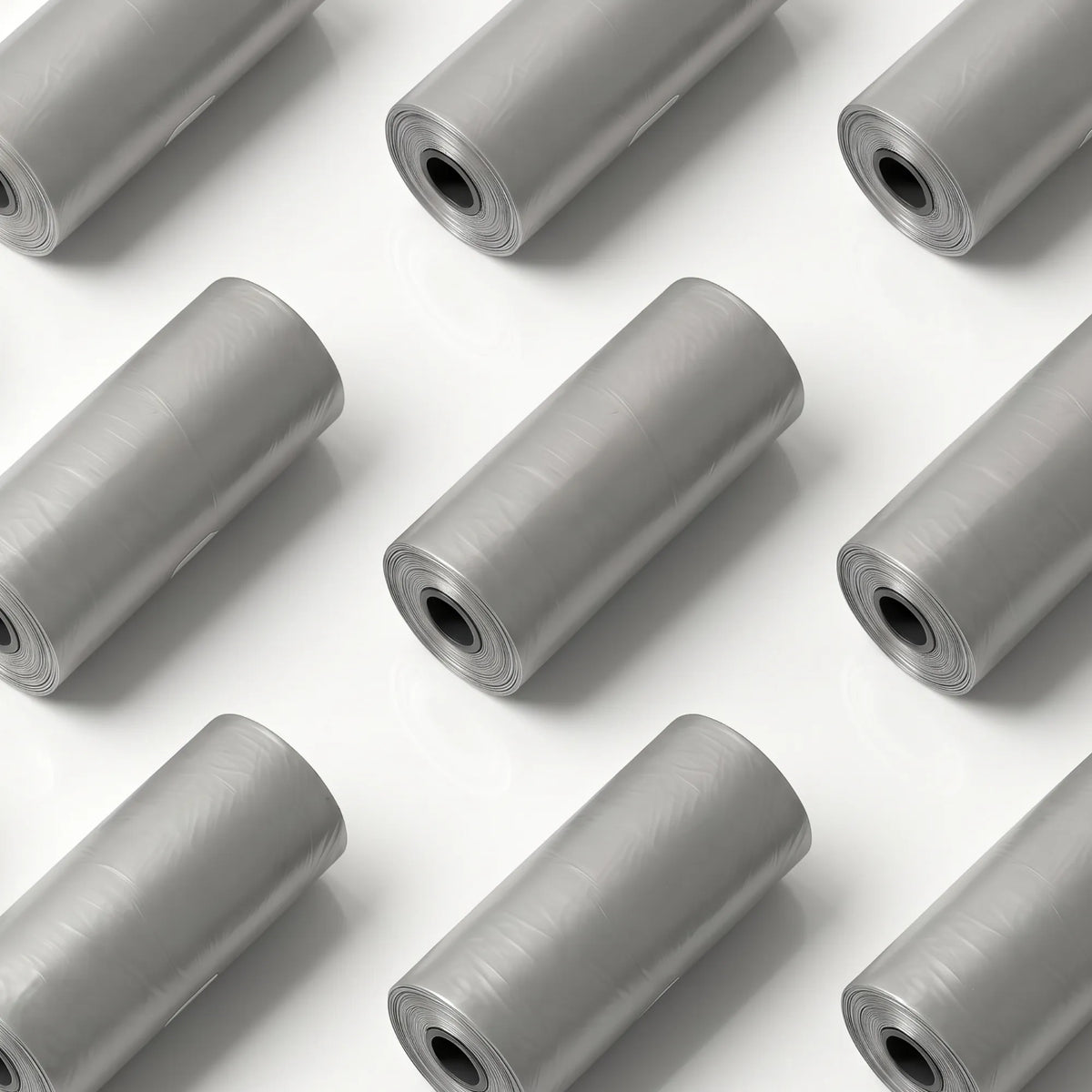 Glint Dog Poop Bags – 10 Rolls (150 Bags Total) – Silver