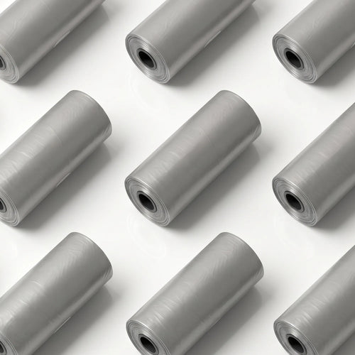 Glint Dog Poop Bags – 10 Rolls (150 Bags Total) – Silver