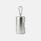 Glint silver poop bag holder with matching silver poop bags by Jamie Dogwear