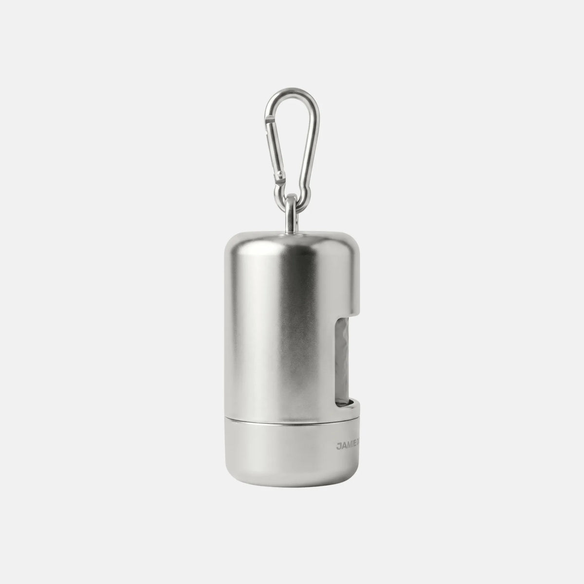 Glint silver poop bag holder with matching silver poop bags by Jamie Dogwear