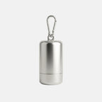 Glint silver poop bag holder with matching silver poop bags by Jamie Dogwear.