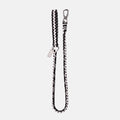 Handmade Strata braided dog lead in Onyx, featuring black and white paracord by Jamie Dogwear.